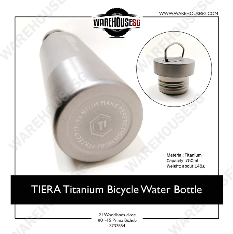 TIERA Titanium Bicycle Water Bottle