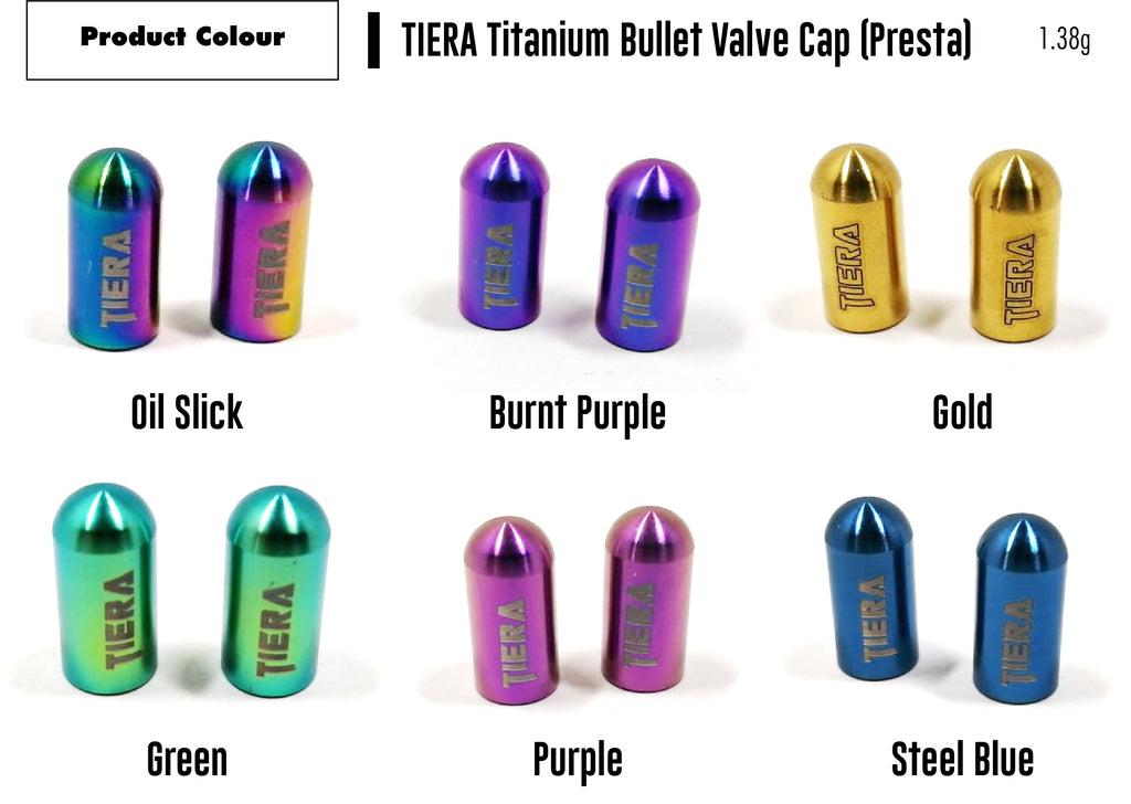 Titanium presta discount valve caps