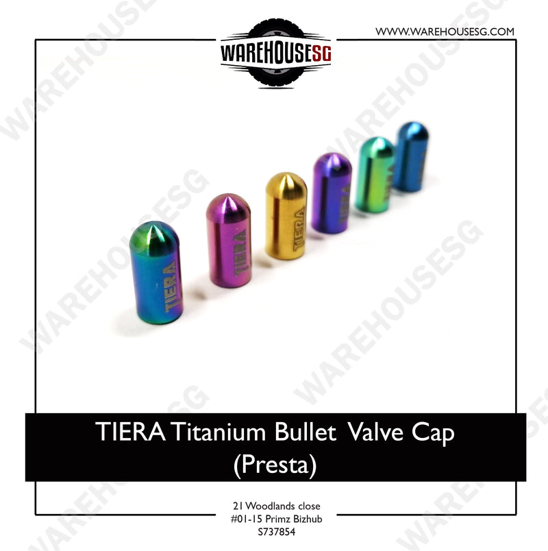 TIERA Titanium Bullet Valve Cap (Presta)