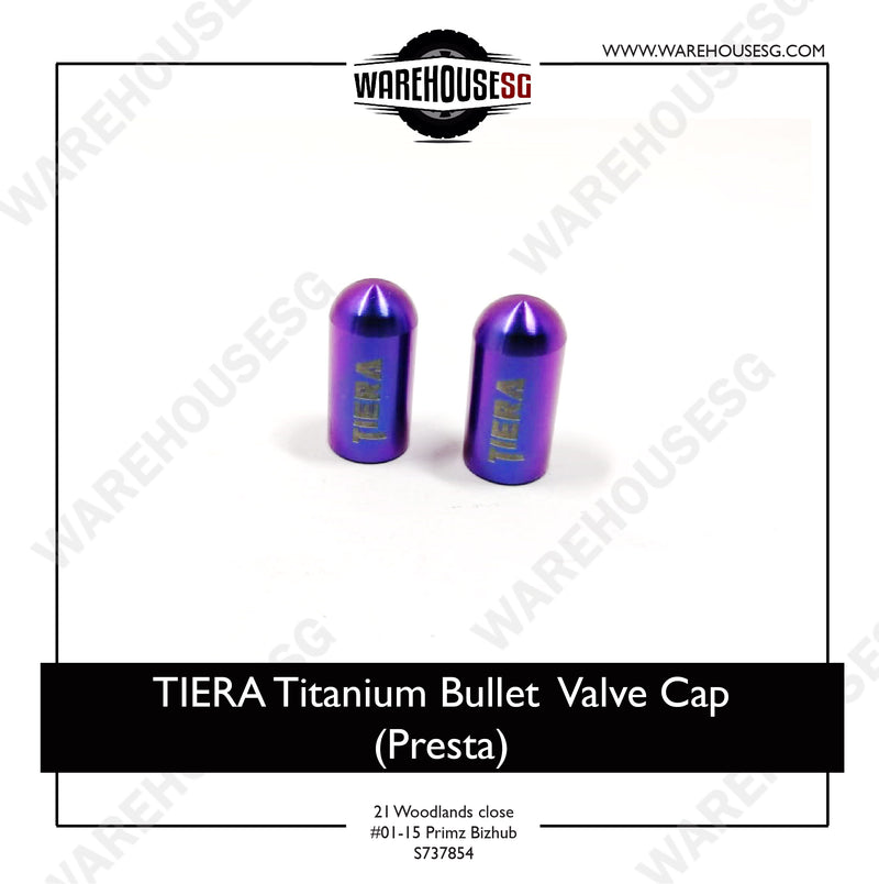 TIERA Titanium Bullet Valve Cap (Presta)