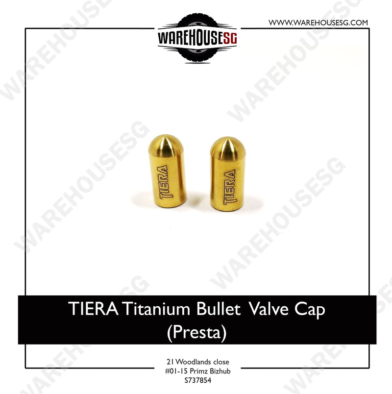 TIERA Titanium Bullet Valve Cap (Presta)