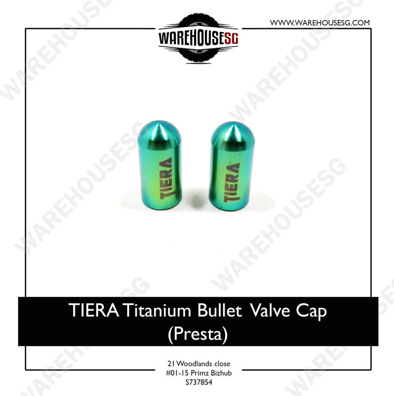 TIERA Titanium Bullet Valve Cap (Presta)