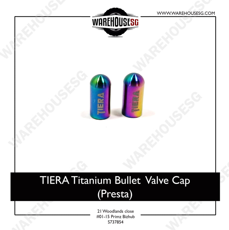 TIERA Titanium Bullet Valve Cap (Presta)