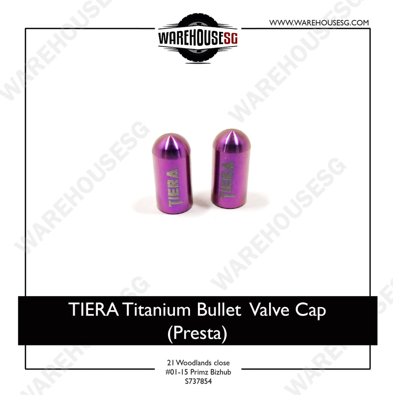 TIERA Titanium Bullet Valve Cap (Presta)