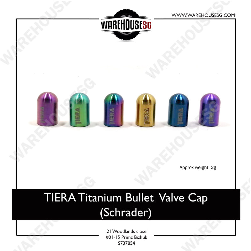 TIERA Titanium Bullet Valve Cap (Schrader)