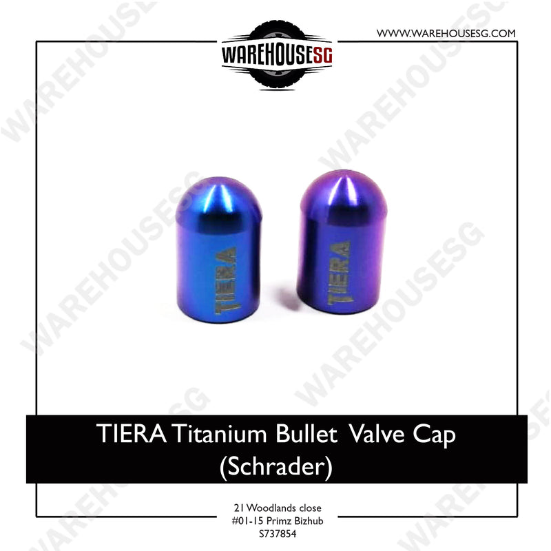 TIERA Titanium Bullet Valve Cap (Schrader)