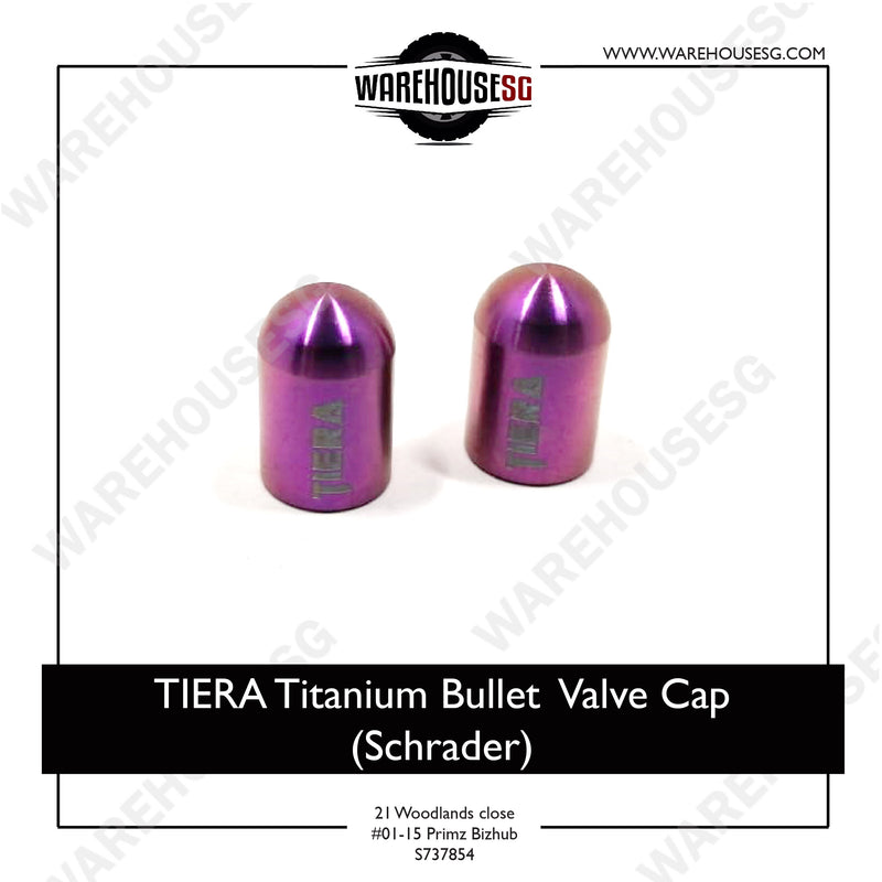 TIERA Titanium Bullet Valve Cap (Schrader)