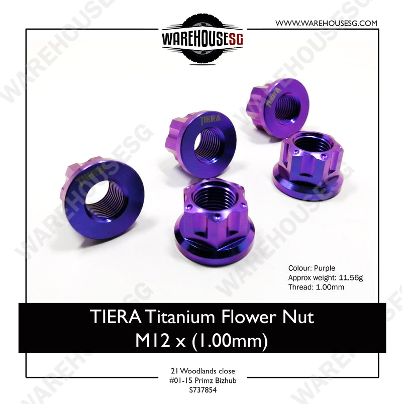 TIERA Titanium Flower Nut M12 x (1.00mm)