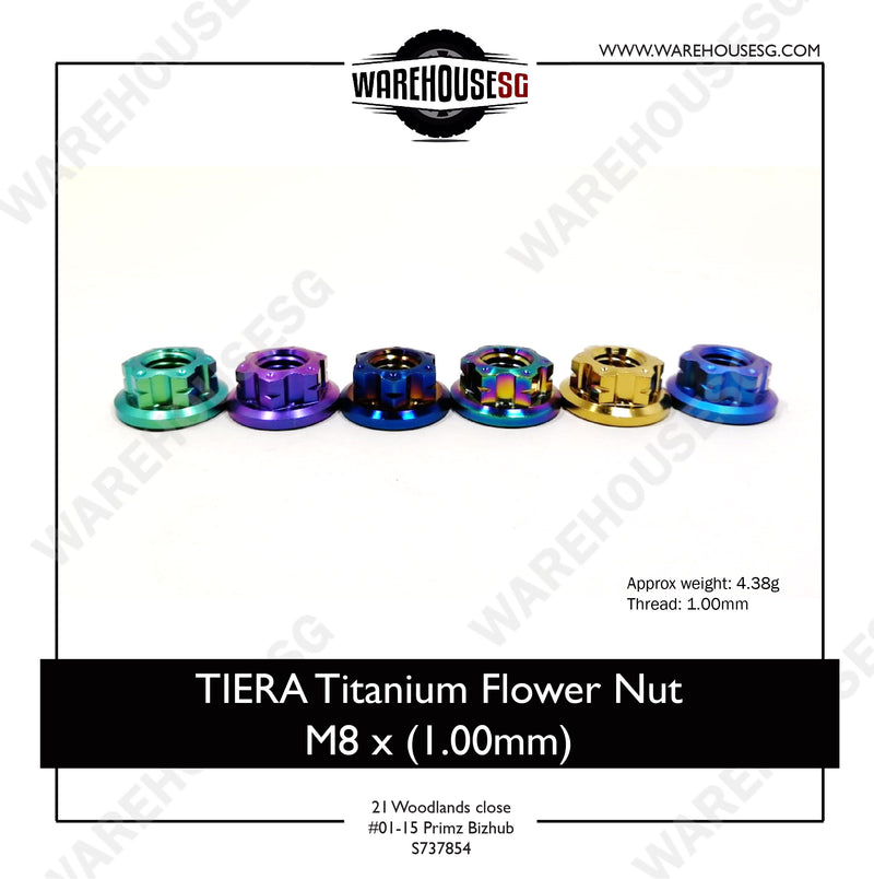 TIERA Titanium Flower Nut M8 x (1.00mm)