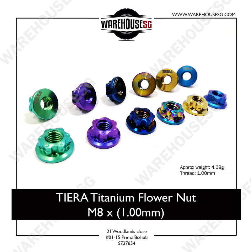 TIERA Titanium Flower Nut M8 x (1.00mm)