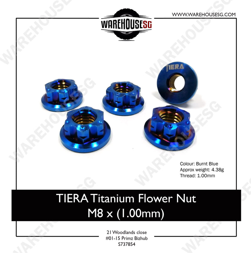 TIERA Titanium Flower Nut M8 x (1.00mm)