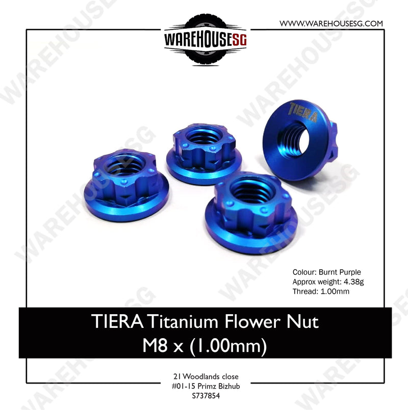 TIERA Titanium Flower Nut M8 x (1.00mm)