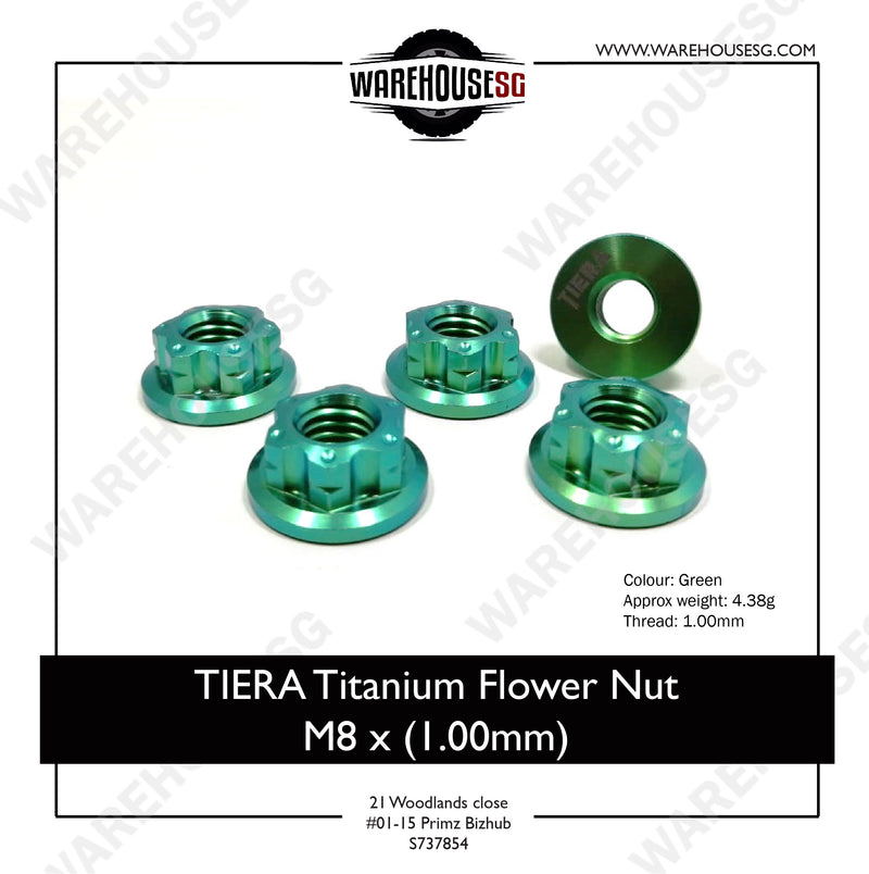 TIERA Titanium Flower Nut M8 x (1.00mm)