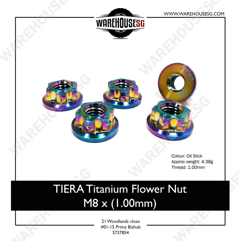 TIERA Titanium Flower Nut M8 x (1.00mm)