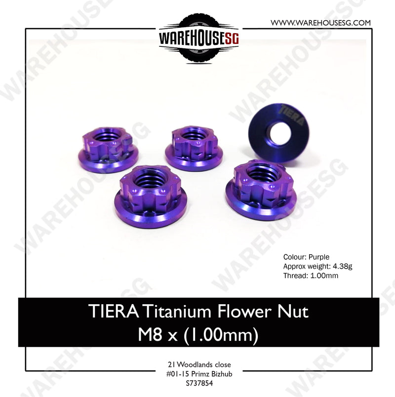 TIERA Titanium Flower Nut M8 x (1.00mm)