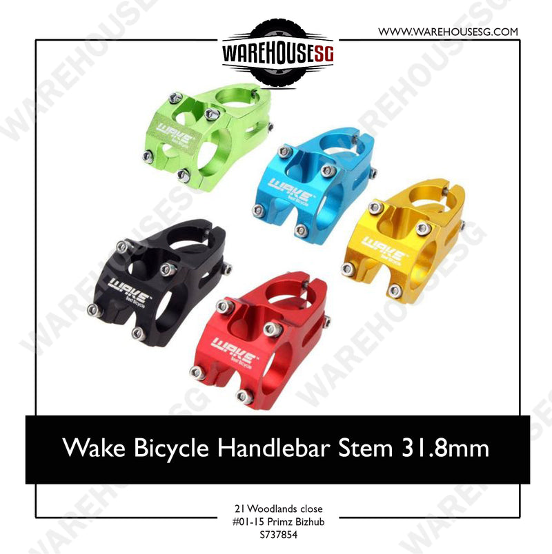 Wake Bicycle Handlebar Stem 31.8mm / Cycling Bike Aluminium Alloy MTB Mountain Bicycle