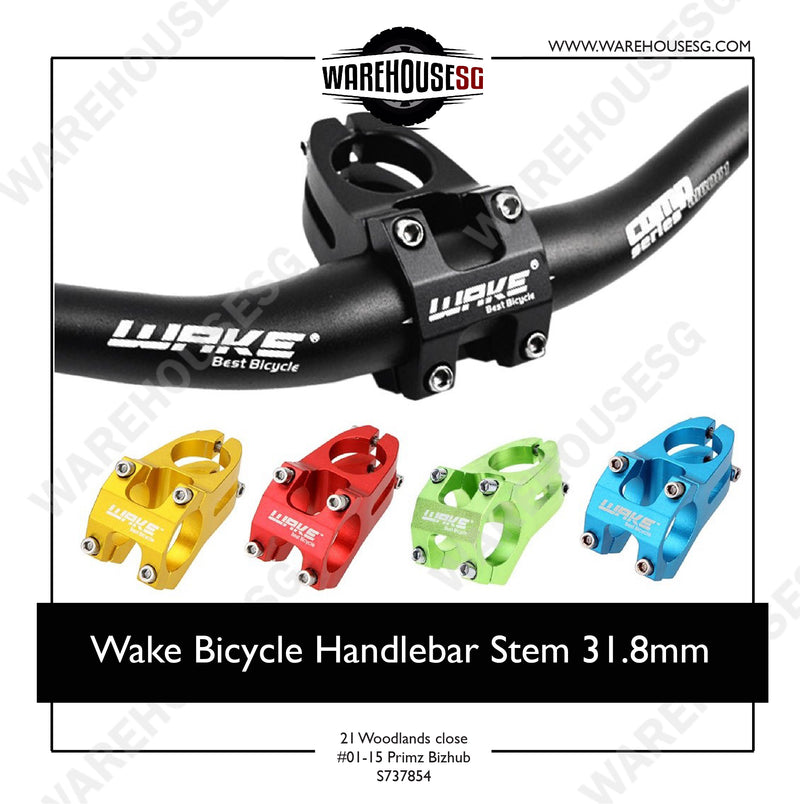 Wake Bicycle Handlebar Stem 31.8mm / Cycling Bike Aluminium Alloy MTB Mountain Bicycle