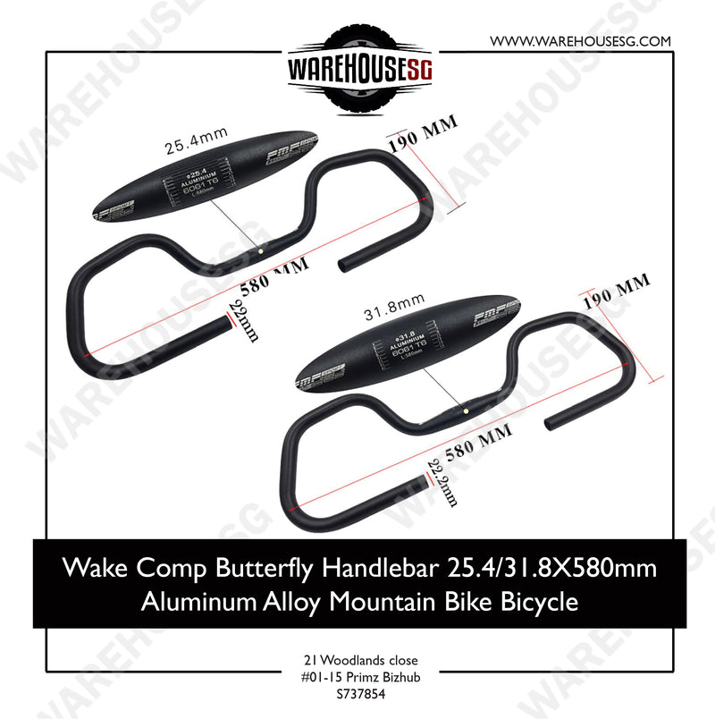 Wake Comp Butterfly Handlebar 31.8mm x 580mm