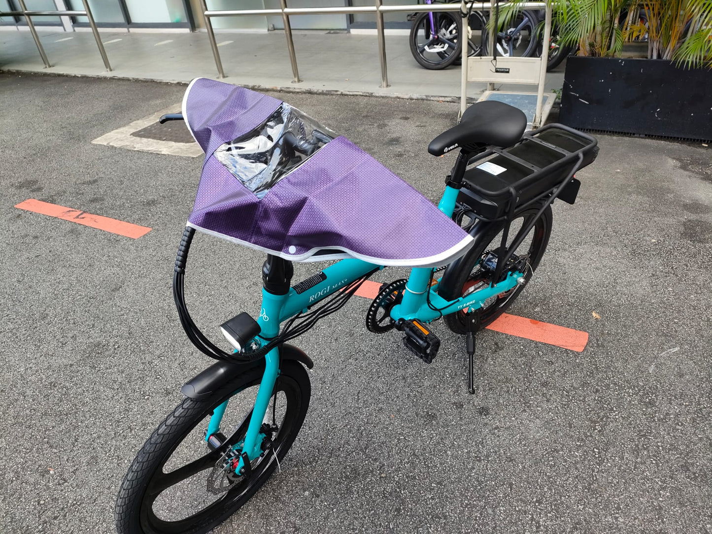 Waterproof Rain Cover for Handlebar bag mobile Ebike Bicycle PAB Motorcycle food delivery riders raincover