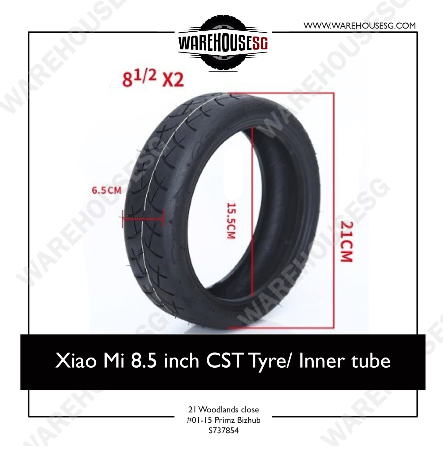 Xiaomi 8.5inch CST Tyre/ inner tube/ scooter