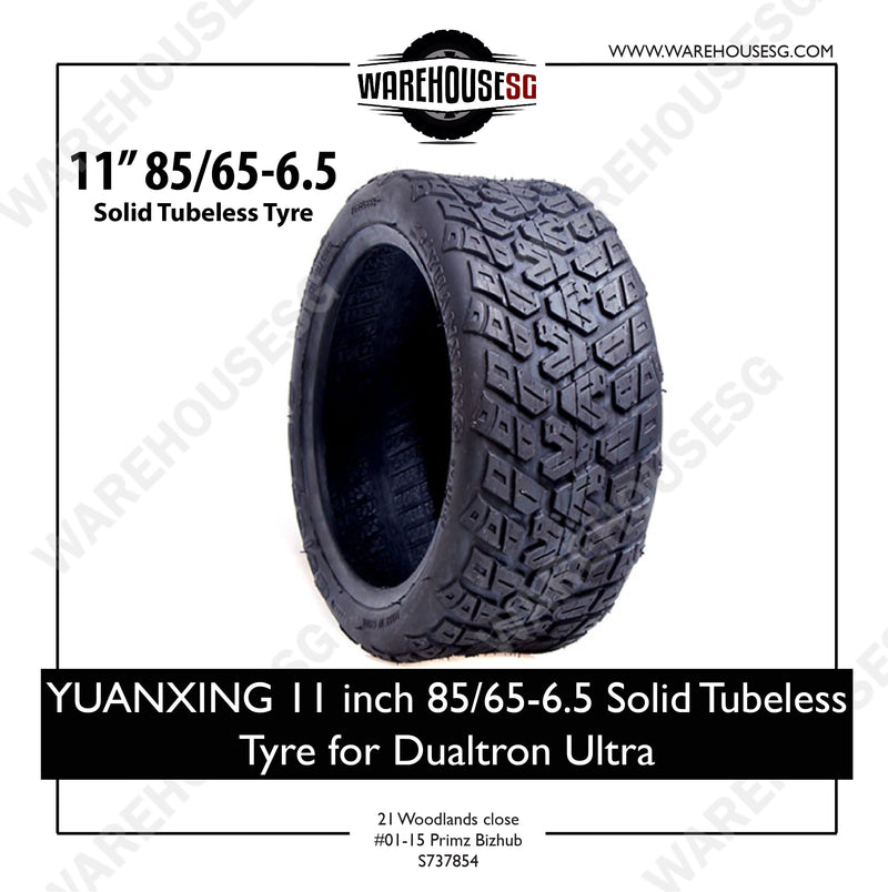 YUANXING 11 inch 85/65-6.5 Solid Tubeless Tyre for Dualtron Ultra