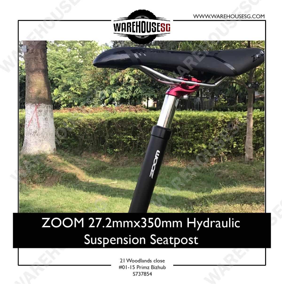 ZOOM 27.2 31.6mmx350mm Hydraulic Suspension Seatpost for MTB Bike Bic