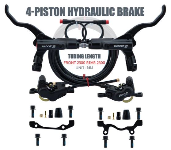 ZOOM 4-piston Disc Hydraulic Brake Electric Scooter