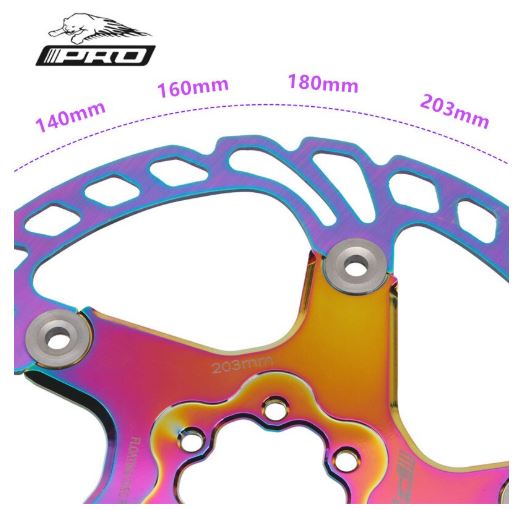 IIIPRO colorful floating disc road bike / mountain bike 180 / 203mm six-nail disc brake rotor brand new original