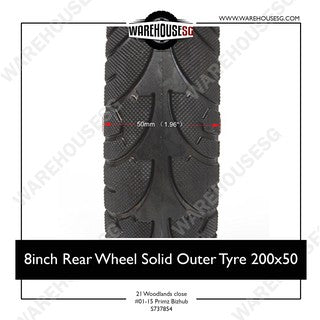 8inch Rear Wheel Solid Outer Tyre 200x50 For Speedway Mini 3/ Mini 4