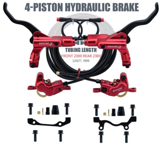 ZOOM 4-piston Disc Hydraulic Brake Electric Scooter