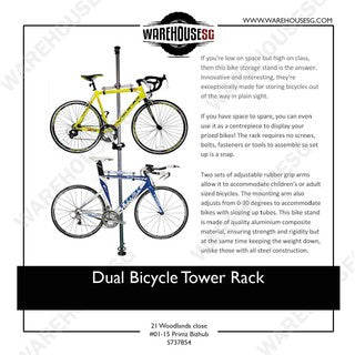 Dual Bicycle Tower Rack