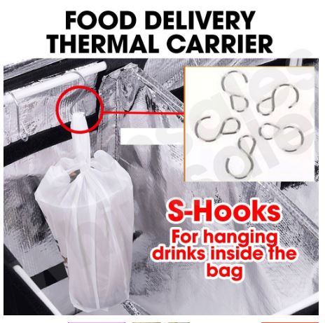 Waterproof Food Thermal Bag 30L/48L/62L/80L Magnetic Delivery Box for Food Delivery Riders Free Accessories
