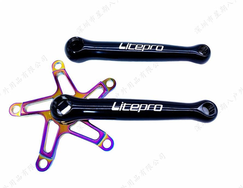 LITEPRO Light weight Fan Shape Square Crank Set 130BCD