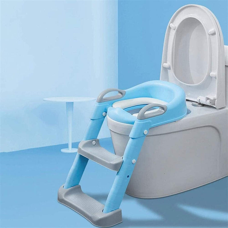 Potty Training Seat Non-Slip Foldable with Ladder (4 Colours Available)